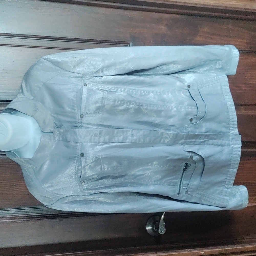 Metallic silver jacket